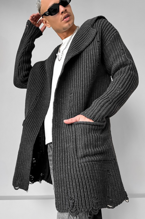 Ανδρική ζακέτα ROLTERO, Χρώμα: γραφίτης, IVET.EU - Εκπτώσεις έως -80%