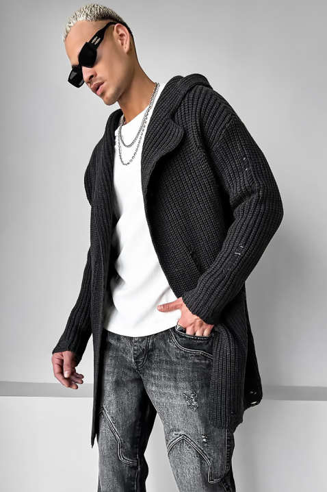 Ανδρική ζακέτα ROLTERO, Χρώμα: γραφίτης, IVET.EU - Εκπτώσεις έως -80%