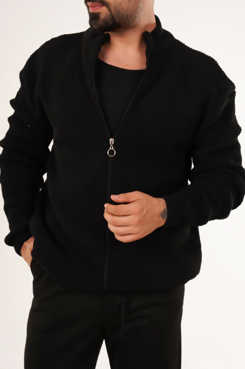 Ανδρική ζακέτα PARELMO BLACK, Χρώμα: μαύρο, IVET.EU - Εκπτώσεις έως -80%