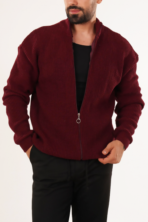 Ανδρική ζακέτα PARELMO BORDO, Χρώμα: μπορντό, IVET.EU - Εκπτώσεις έως -80%