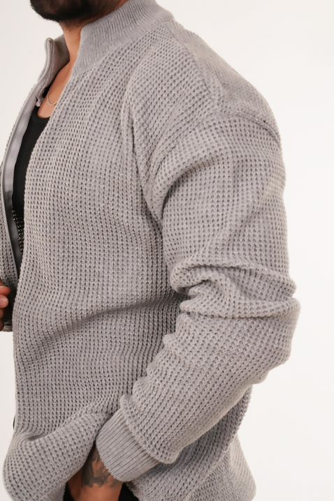 Ανδρική ζακέτα PARELMO GREY, Χρώμα: γκρι, IVET.EU - Εκπτώσεις έως -80%