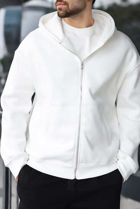 Ανδρικό φούτερ VERGERO WHITE, Χρώμα: άσπρο, IVET.EU - Εκπτώσεις έως -80%