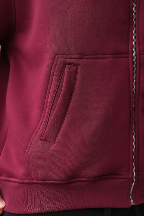 Ανδρικό φούτερ VERGERO BORDO, Χρώμα: μπορντό, IVET.EU - Εκπτώσεις έως -80%