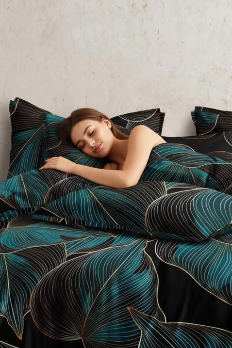 Σετ κρεβατοκάμαρας FIOGELDY 200x220 cm βαμβακερό - 4 τεμ., Χρώμα: μαύρο, IVET.EU - Εκπτώσεις έως -80%