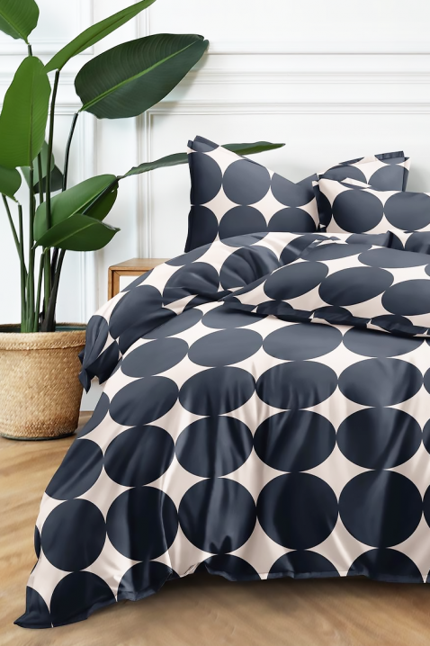 Σετ κρεβατοκάμαρας ZERMOHY 200x220 cm βαμβακερό - 4 τεμ., Χρώμα: μαύρο, IVET.EU - Εκπτώσεις έως -80%