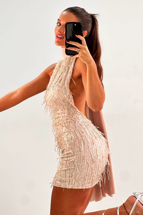 Φόρεμα LEFILDA, Χρώμα: μπεζ, IVET.EU - Εκπτώσεις έως -80%