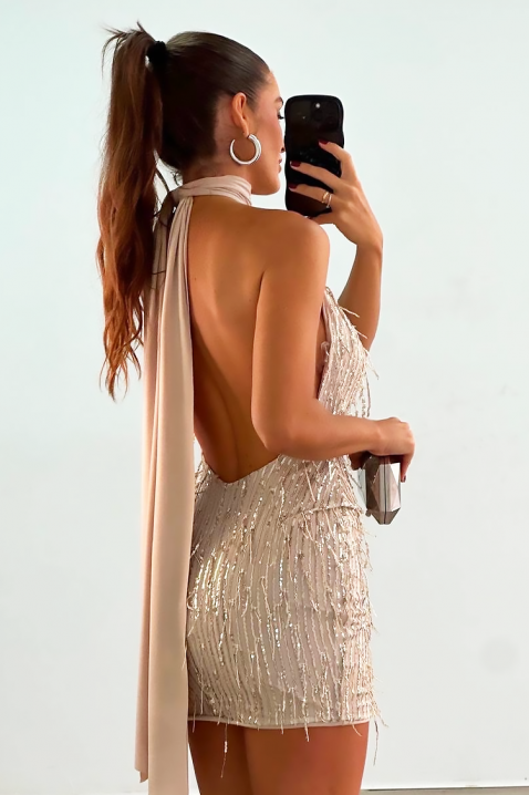 Φόρεμα LEFILDA, Χρώμα: μπεζ, IVET.EU - Εκπτώσεις έως -80%