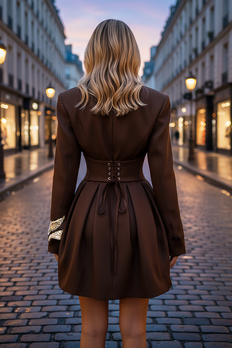 Φόρεμα BLANDENZA BROWN, Χρώμα: καφέ, IVET.EU - Εκπτώσεις έως -80%