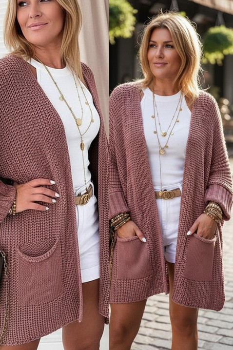 Ζακέτα GLORDENZA PUDRA, Χρώμα: πούδρα, IVET.EU - Εκπτώσεις έως -80%