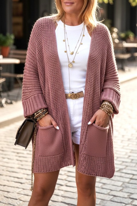 Ζακέτα GLORDENZA PUDRA, Χρώμα: πούδρα, IVET.EU - Εκπτώσεις έως -80%