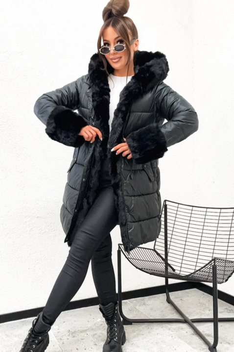 Μπουφάν ZERFIOLJA BLACK, Χρώμα: μαύρο, IVET.EU - Εκπτώσεις έως -80%