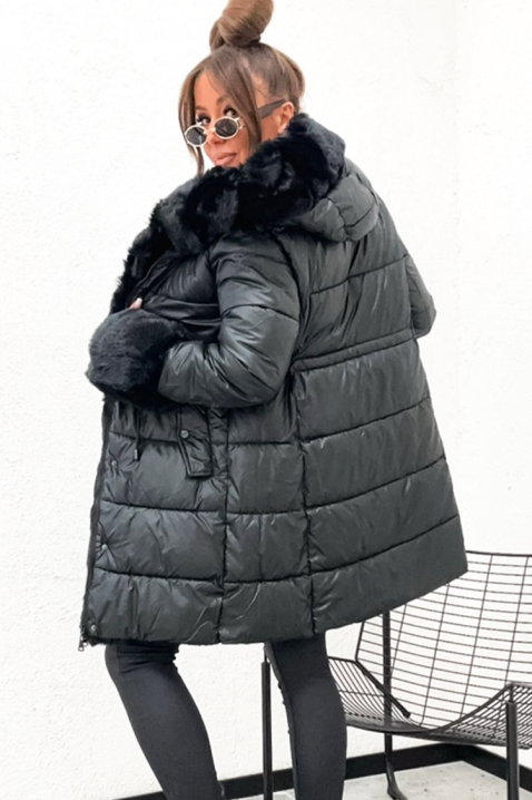 Μπουφάν ZERFIOLJA BLACK, Χρώμα: μαύρο, IVET.EU - Εκπτώσεις έως -80%