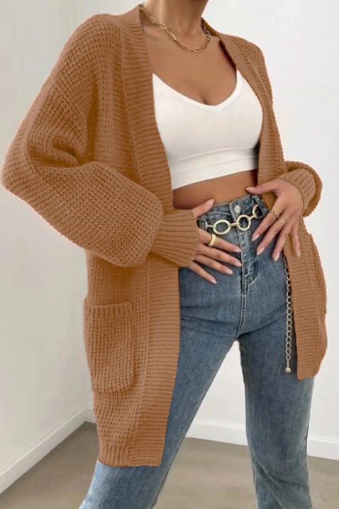 Ζακέτα VISTALFA CAMEL, Χρώμα: ανοιχτό καφέ, IVET.EU - Εκπτώσεις έως -80%