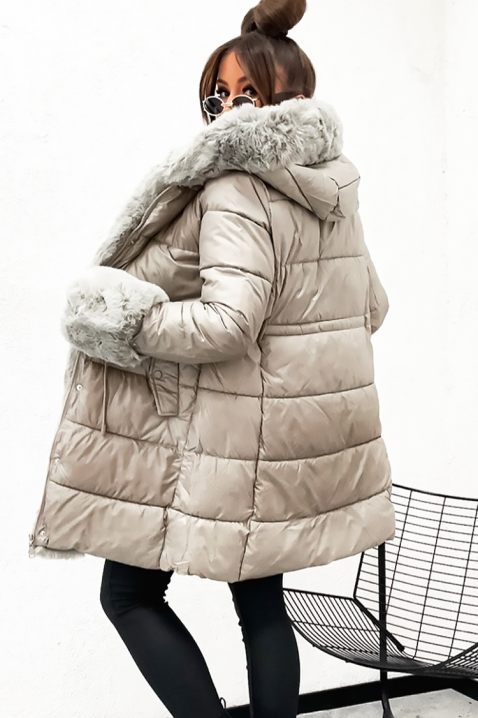 Μπουφάν ZERFIOLJA BEIGE, Χρώμα: μπεζ, IVET.EU - Εκπτώσεις έως -80%