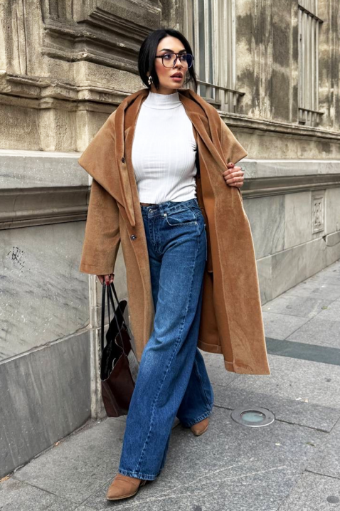 Παλτό ALSIENA CAMEL, Χρώμα: ανοιχτό καφέ, IVET.EU - Εκπτώσεις έως -80%