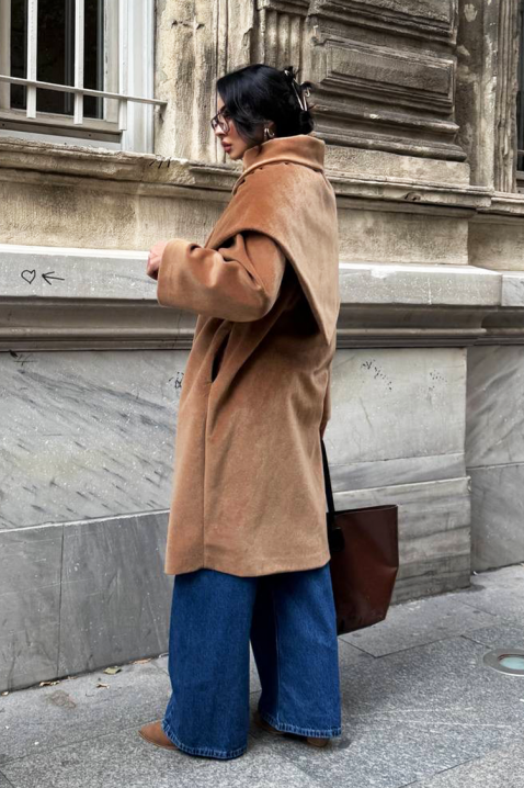 Παλτό ALSIENA CAMEL, Χρώμα: ανοιχτό καφέ, IVET.EU - Εκπτώσεις έως -80%