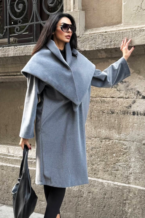 Παλτό ALSIENA GREY, Χρώμα: γκρι, IVET.EU - Εκπτώσεις έως -80%