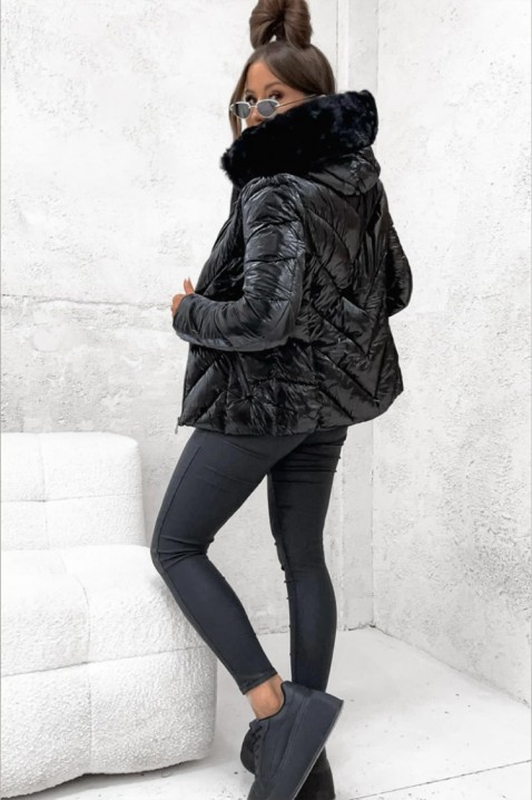 Μπουφάν AMOLGANA, Χρώμα: μαύρο, IVET.EU - Εκπτώσεις έως -80%