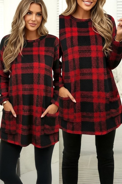 Τουνίκ DERVILDA, Χρώμα: κόκκινο, IVET.EU - Εκπτώσεις έως -80%