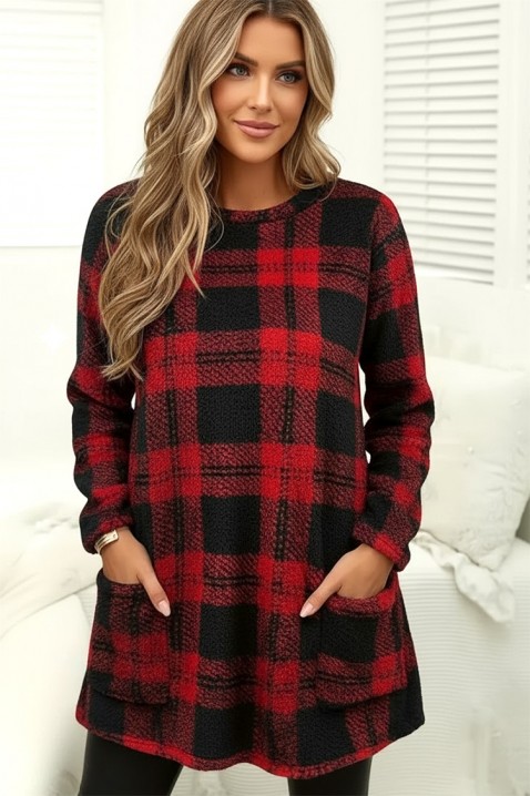 Τουνίκ DERVILDA, Χρώμα: κόκκινο, IVET.EU - Εκπτώσεις έως -80%