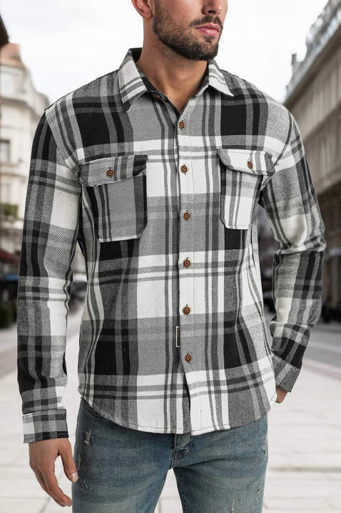 Ανδρικό πουκάμισο POLERTO, Χρώμα: μαύρο, IVET.EU - Εκπτώσεις έως -80%