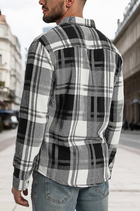 Ανδρικό πουκάμισο POLERTO, Χρώμα: μαύρο, IVET.EU - Εκπτώσεις έως -80%