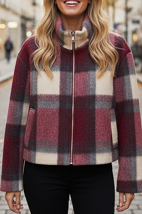 Μπουφάν JIONELGA BORDO, Χρώμα: μπορντό, IVET.EU - Εκπτώσεις έως -80%