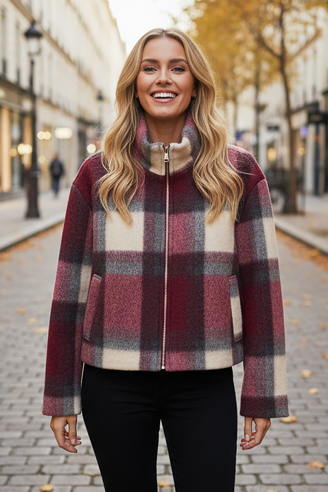 Μπουφάν JIONELGA BORDO, Χρώμα: μπορντό, IVET.EU - Εκπτώσεις έως -80%