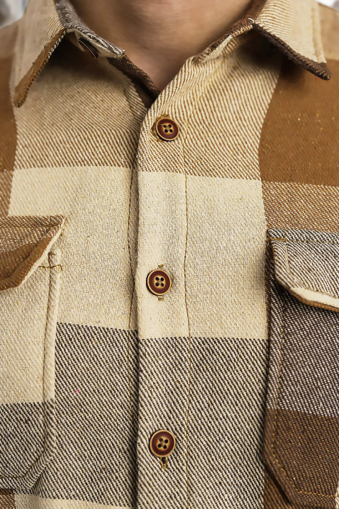 Ανδρικό πουκάμισο MOLTONO, Χρώμα: μπεζ, IVET.EU - Εκπτώσεις έως -80%