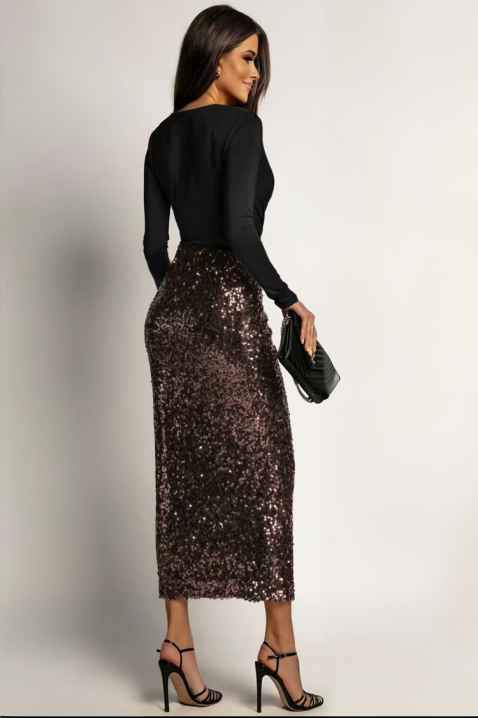 Φόρεμα BLENTISA BROWN, Χρώμα: καφέ, IVET.EU - Εκπτώσεις έως -80%