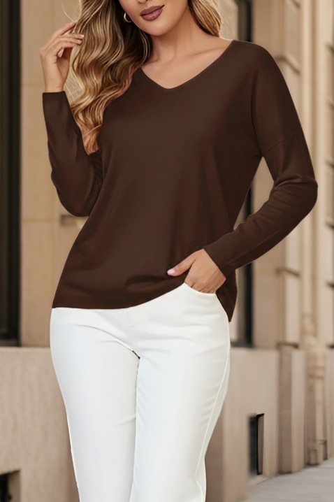 Πουλόβερ VIOPELDA BROWN, Χρώμα: καφέ, IVET.EU - Εκπτώσεις έως -80%