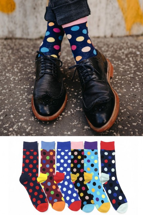 Σετ από 6 ζευγάρια ανδρικές κάλτσες COLORITO, Χρώμα: χρωματιστό, IVET.EU - Εκπτώσεις έως -80%