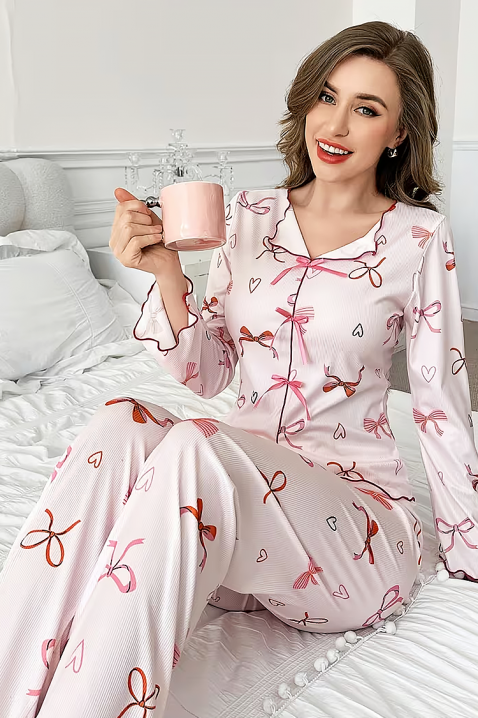 Πιτζάμα PLANDELZA, Χρώμα: πούδρα, IVET.EU - Εκπτώσεις έως -80%
