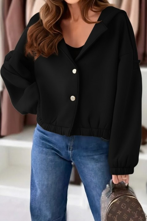 Μπουφάν PROVILDA BLACK, Χρώμα: μαύρο, IVET.EU - Εκπτώσεις έως -80%