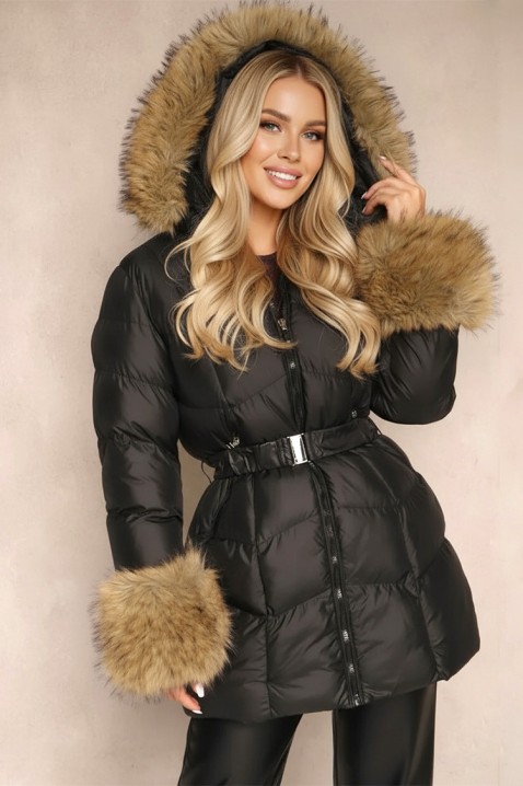 Μπουφάν TEGROLSA BLACK, Χρώμα: μαύρο, IVET.EU - Εκπτώσεις έως -80%