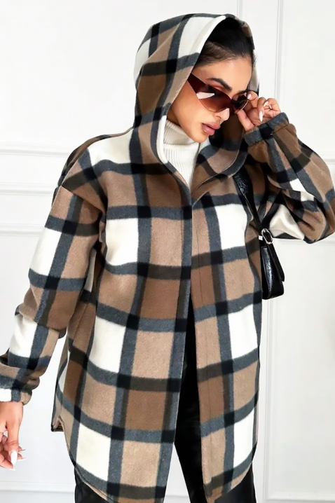 Γυναικείο μπουφάν-πουκάμισο TESSARO, Χρώμα: καφέ, IVET.EU - Εκπτώσεις έως -80%