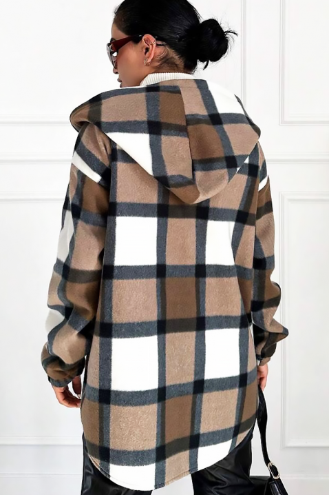 Γυναικείο μπουφάν-πουκάμισο TESSARO, Χρώμα: καφέ, IVET.EU - Εκπτώσεις έως -80%