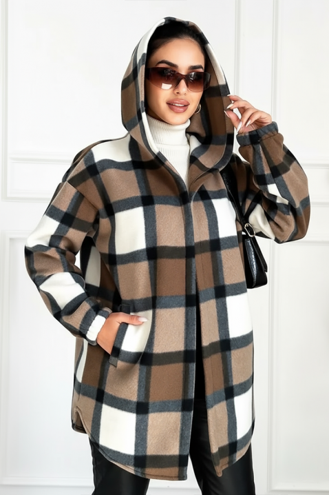 Γυναικείο μπουφάν-πουκάμισο TESSARO, Χρώμα: καφέ, IVET.EU - Εκπτώσεις έως -80%