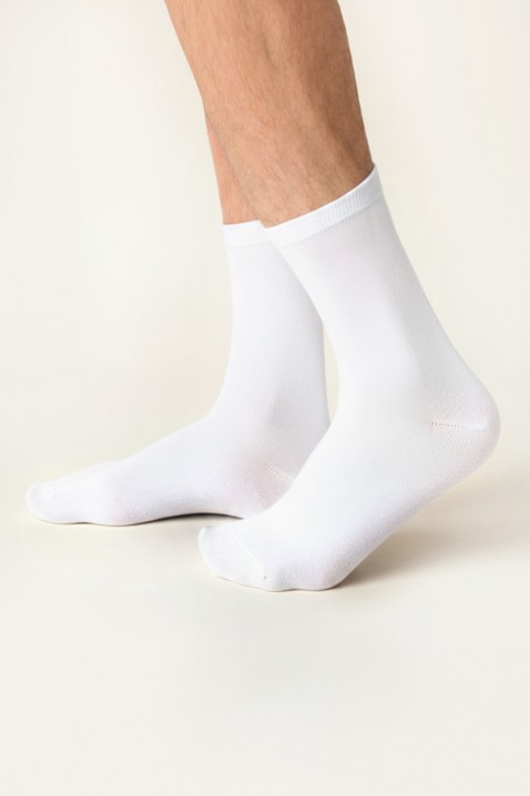 Σετ από 6 ζευγάρια ανδρικές κάλτσες MIKRELZO, Χρώμα: άσπρο, IVET.EU - Εκπτώσεις έως -80%