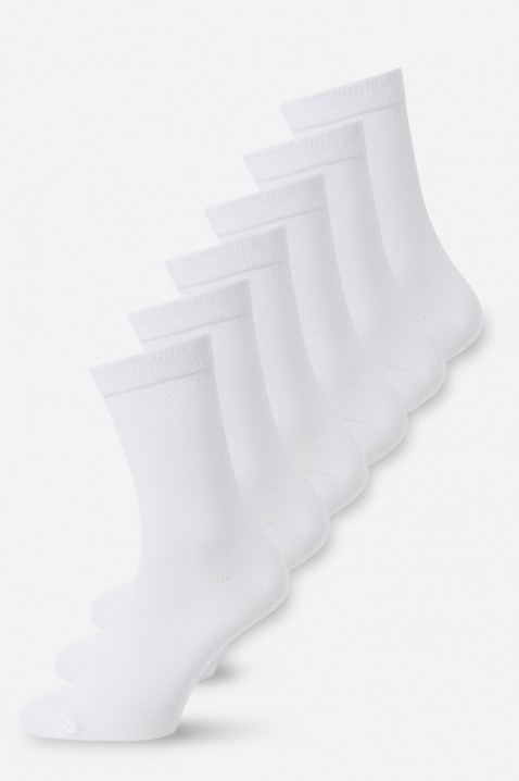 Σετ από 6 ζευγάρια ανδρικές κάλτσες MIKRELZO, Χρώμα: άσπρο, IVET.EU - Εκπτώσεις έως -80%