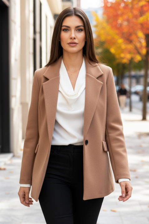 Σακάκι VALEORA BEIGE, Χρώμα: μπεζ, IVET.EU - Εκπτώσεις έως -80%