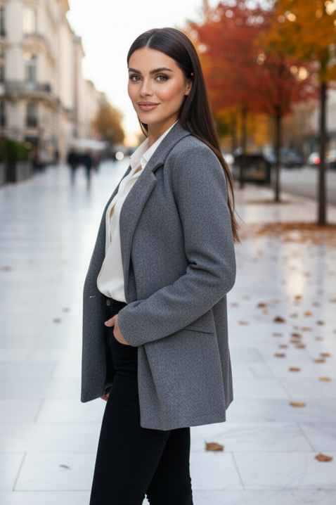 Σακάκι VALEORA GREY, Χρώμα: γκρι, IVET.EU - Εκπτώσεις έως -80%