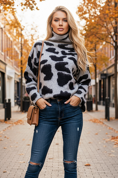 Πουλόβερ VLORDENZA GREY, Χρώμα: γκρι, IVET.EU - Εκπτώσεις έως -80%