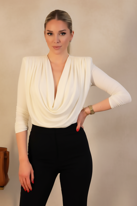 Γυναικεία μπλούζα SEKLONDA ECRU, Χρώμα: εκρού, IVET.EU - Εκπτώσεις έως -80%