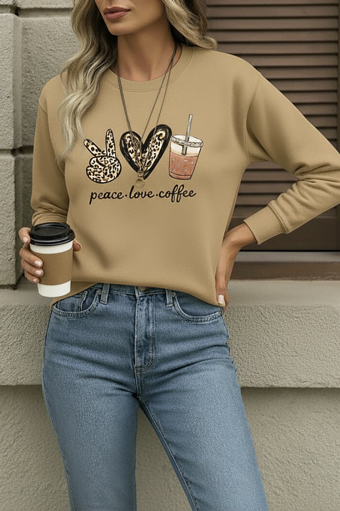 Γυναικεία μπλούζα GOLMINA BEIGE, Χρώμα: μπεζ, IVET.EU - Εκπτώσεις έως -80%