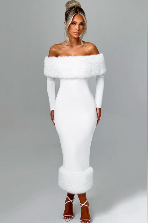 Φόρεμα KARSOTA WHITE, Χρώμα: άσπρο, IVET.EU - Εκπτώσεις έως -80%