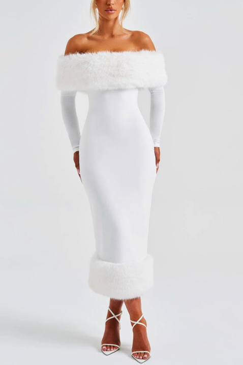 Φόρεμα KARSOTA WHITE, Χρώμα: άσπρο, IVET.EU - Εκπτώσεις έως -80%