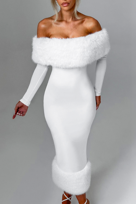 Φόρεμα KARSOTA WHITE, Χρώμα: άσπρο, IVET.EU - Εκπτώσεις έως -80%