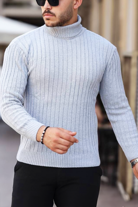 Ανδρικό πουλόβερ RACHERO GREY, Χρώμα: γκρι, IVET.EU - Εκπτώσεις έως -80%