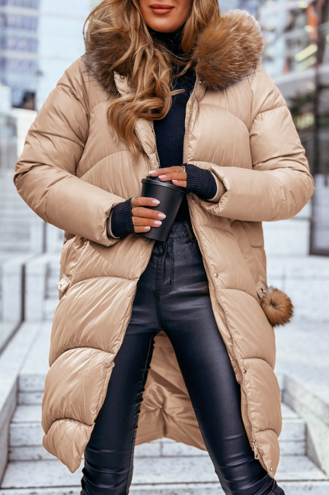 Μπουφάν SNEVILDA BEIGE, Χρώμα: μπεζ, IVET.EU - Εκπτώσεις έως -80%